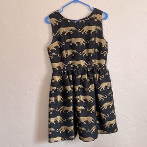 Anthropologie cool panther print dress